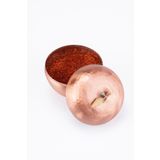DMT COPPER HOME El Işi Bakır Baharatlık Tuzluk Biberlik Elma Motif Otantik Görünüm El Dövmesi (çap 10,5 Cm)