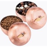 Dmt Copper Home El İşi Bakır Elma Motif Şekerlik Lokumluk Takımı 2'li 8,5 cm