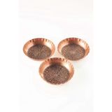 Dmt Copper Home Gaziantep Bakır Çerezlik Seti Kuruyemiş 3 'lü SET(12CM x 2,5cm)