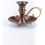 DMT COPPER HOME Gaziantep Bakır Şamdan-mumluk El Işlemesi Dövmesi Yük:9,5 Cm Kalınlık:0,80mm Kına Mumluğu