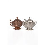 Dmt Copper Home Gaziantep Bakır Zamak Şekerlik Kase Takımı Yük:11Cm Geniş:13 Cm&(2'Li Set Takımı)