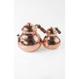 Dmt Copper Home Jumbo Boy Bakır Çaydanlık Takımı El Çekiç İşleme Battal Büyük Boy 1,3 ml 3,20 ml
