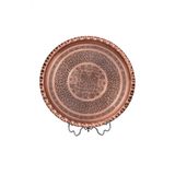 DMT Gaziantep Bakır 32cm El İŞLEMESİ Sunum Servis tepsisi 32cm ESKİTME (ÇİRTİKLİ)