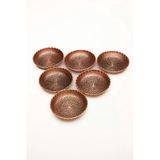 Dmt Gaziantep Bakır Çerezlik Seti Kuruyemiş 6 'Lı Set(10Cm X 3Cm)(32Tepsi)