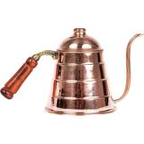 Dmt Gaziantep Bakır Demlik Bitki Çayı Tekli Demlik Çaydanlık Toplam Boy:11,5cm 750ML - 318-Kahve