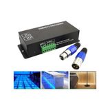 Dmx-512 Dekoder Dijital Ekran Dimmer Sürücü Rgbw 4 Kanal Led Kontrol Cihazı Şerit Band Dc12v-24v 348w