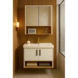 Dmz Home Legna 80 Cm Beyaz / Ahşap Banyo Dolabı Takımı / Alt Ve Üst Dolap (Lavabo Dahil)