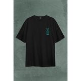 Dna Bisiklet Zinciri Genetik Hayat Ağacı Evrim Sırt Ön Baskılı Oversize Tişört Unisex T-Shirt Siyah XL