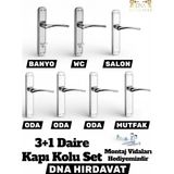Dna Hırdavat 3+1 Saten Daire Kapı Kolu Set
