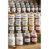 DNArt Kavanoz Sticker Etiket - 54 Adet - 2 Farklı Renk Seçeneği
