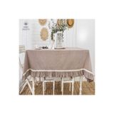 DNC home tekstil Premium Keten Sütlü Kahve Özel Seri Masa Örtüsü