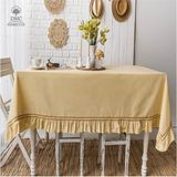 DNC Hometex Premium Keten Sarı Özel Seri Masa Örtüsü - 150 x 230 cm