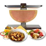 Dnepeı Ticari ve Ev Tipi Elektrikli Raclette Peynir Eritici, Yarım Çark Peynir Için 1000W Güç, Kafe Yeni Işletmeleri ve Catering Şirketleri Için Ayarlanabilir Eritme Istasyonu - Siyah