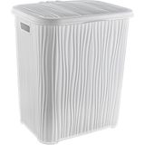 Dng Store Dalgalı 5 Parça Banyo Seti Beyaz Plastik Modern Tasarım Kirli Çamaşır Sepeti Deterjanlık