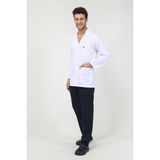 Dng Workwear Erkek Gömlek Yaka Ceket Boy Beyaz Önlük Doktor Öğretmen Öğrenci Eczacı Veteriner Laboratuvar Önlüğü - 1 ADET - XL