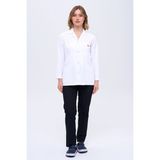 Dng Workwear Kadın Gömlek Yaka Beyaz Önlük Ceket Boy Doktor Öğretmen Öğrenci Eczacı Laboratuvar Önlüğü - 2 ADET - 2XL