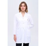 Dng Workwear Kadın Gömlek Yaka Beyaz Önlük Öğretmen • Doktor • Öğrenci • Eczacı • Laboratuvar Beyaz Renk • Orta Boy - 1 ADET - XL