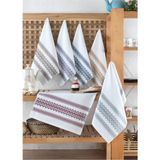 D'niss Home 40*60 %100 Pamuk 6'lı Mutfak Havlusu - 40 x 60 cm - Çok Renkli