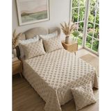 D'niss Home Delux Ponponlu Çift Kişilik Yatak Örtüsü 240X250 - Bej - - Kahverengi