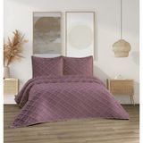 D'niss Home Iskandinav Eva 3 Parça Çift Kişilik Yatak Örtüsü - Mor - 240 x 250 cm