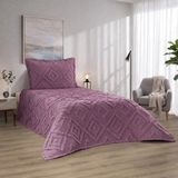D'niss Home Iskandinav Jasmin 2 Parça Tek Kişilik Yatak Örtüsü - Mürdüm - 170 x 240 cm