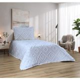 D'niss Home Jasmin 2 Parça Tek Kişilik Yatak Örtüsü - Gri - 170 x 240 cm