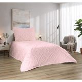 D'niss Home Jasmin 2 Parça Tek Kişilik Yatak Örtüsü - Pudra - 170 x 240 cm
