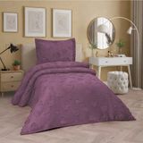 D'niss Home Kalp 2 Parça Tek Kişilik Yatak Örtüsü - Mor - 170 x 240 cm
