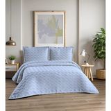 D'niss Home Zikzak 3 Parça Çift Kişilik Yatak Örtüsü - Gri - 240 x 250 cm