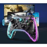 DNR Bilişim Oyun Kolu USB Kablolu Kaliteli Gamepad Rgb Işıklı Switch Ps3 - Şeffaf