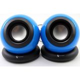Dnr D-08L 1+1 USB 2.0 Mini Oval Hoparlör - Açık Mavi