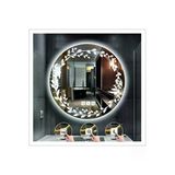 Dnr Mirror 90 Cm Beyaz Ledli Tasarım Kumlamalı Dokunmatik Bluetoothlu Buğu Önleyicili Banyo Aynası Makyaj Ayna