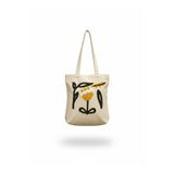 DNRYSL %100 Pamuk Punch Nakışlı Bez Çanta Desenli Omuz Çantası Plaj & Daily Tote Bag (40x35 cm)