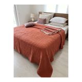 DNRYSL Çift Kişilik Müslin Yatak Örtüsü Pikesi 240x260 cm - %100 Pamuk Saçaklı Çok Amaçlı Pike, Koltuk Örtüsü
