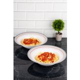 dnshome 2 Adet Keramika Delta Makarna Tabağı 26 Cm