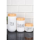 dnshome 3'lü Cam Kavanoz Seti Çay Şeker Kahve Saklama Kavanozu 350 - 650 - 1000 ml