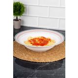 dnshome 6 Adet Keramika Delta Makarna Tabağı 26 cm Tabak Set