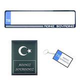 Dnslgrup Plakalık Kişiye Özel Araç Plakalık Ruhsat Kabı Anahtarlık Set - Model-4
