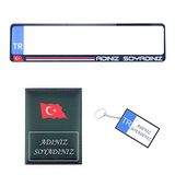 Dnslgrup Plakalık Kişiye Özel Araç Plakalık Ruhsat Kabı Anahtarlık Set