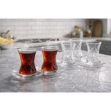 Dnz Art Collection Paşabahçe Demet 12'li Çay Seti Dekorlu - 6 Adet - 135 ml