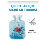 DNZ.CO Mini Sıcak & Soğuk Su Torbası - Bebek ve Çocuklar İçin Termofor - Simli Çilek Desenli