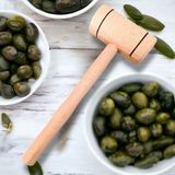 Dnz El Yapımı Küçük Ahşap Tokmak Zeytin Ceviz Fındık Kırıcı - Kahverengi