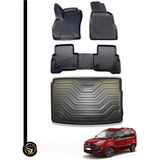 Dnz Fiat Doblo 2010+ 3D Havuzlu Oto Paspas ve Bagaj Havuzu Nora Set - Siyah