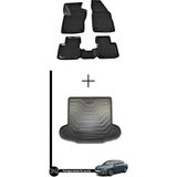 Dnz Fiat Egea Sedan 3D Havuzlu Oto Paspas + Bagaj Havuzu Set - Siyah