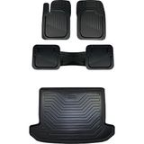 Dnz Toyota Corolla Sedan 2013 - 2018 3D Luna Kauçuk Oto Paspas ve Araca Özel Bagaj Havuzu Set - Siyah