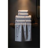 DNZGÜLCAN %100 Pamuk 4'lü Kalpli Beyaz Nakışlı Havlu Seti I Hamam Seti 2 Adet 70x140cm - 2 Adet 50x90cm