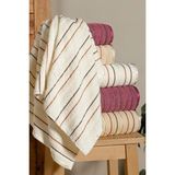DNZGÜLCAN Çizgi 6'lı Banyo Havlu Seti Hamam Takımı %100 Pamuk - 70 x 140 cm - Çok Renkli