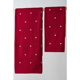 DNZGÜLCAN Kırmızı Kalpli Havlu Seti Hamam Seti – 50X90 ve 70X140 cm Banyo Havlu Takımı - 70 x 140 cm