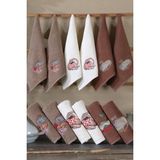 DNZGÜLCAN Mutfak Havlusu Seti 6'lı – %100 Pamuk El Havlusu | Yüz Havlusu – Çeyizlik - 30 × 50 cm - Kahverengi