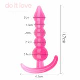 Do It Love Süper Soft Boğumlu Anal ve Vajinal Boğumlu Tıkaç - Pembe